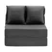 VEVOR Folding Sofa Bed 3-in-1 Foldable Couch Bed with 2 Pillows Dark Grey Single