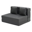 VEVOR Folding Sofa Bed 3-in-1 Foldable Couch Bed with 2 Pillows Dark Grey Twin