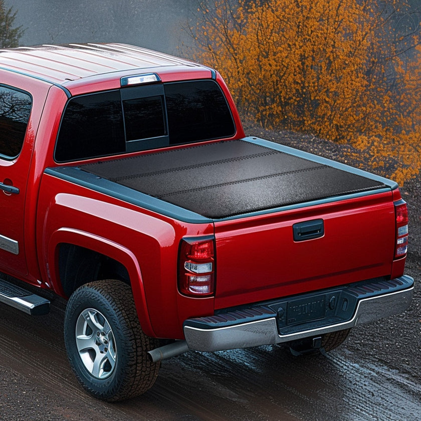 VEVOR Tri-Fold Truck Bed Tonneau Cover, Compatible with 2019-2024 Chevy Silverado GMC Sierra 1500 (NOT FIT 19-24 Classic) 5'8