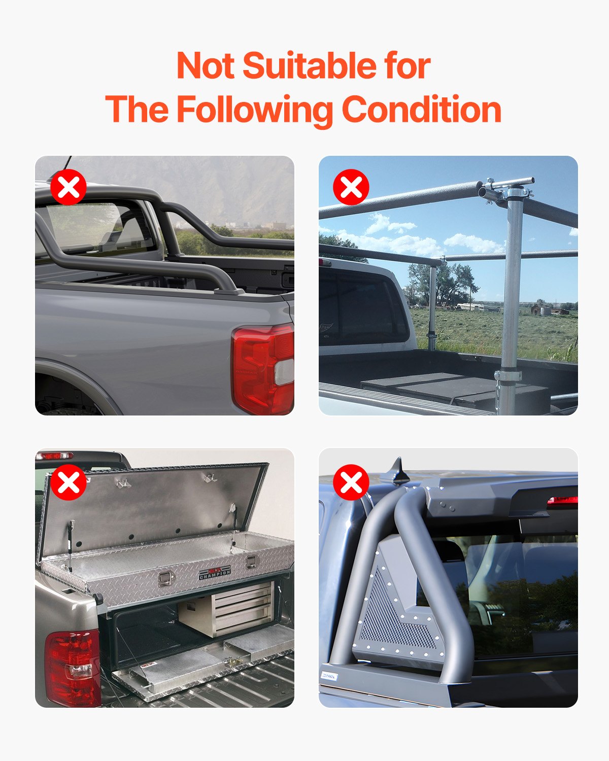 VEVOR Tri-Fold Truck Bed Tonneau Cover, Compatible with 1999-2024 Ford F-250 F-350 Super Duty, Styleside 6.75' (81