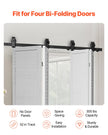 VEVOR Bi-Folding Sliding Barn Door Hardware Track Kit 52