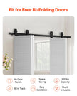 VEVOR Bi-Folding Sliding Barn Door Hardware Track Kit 60