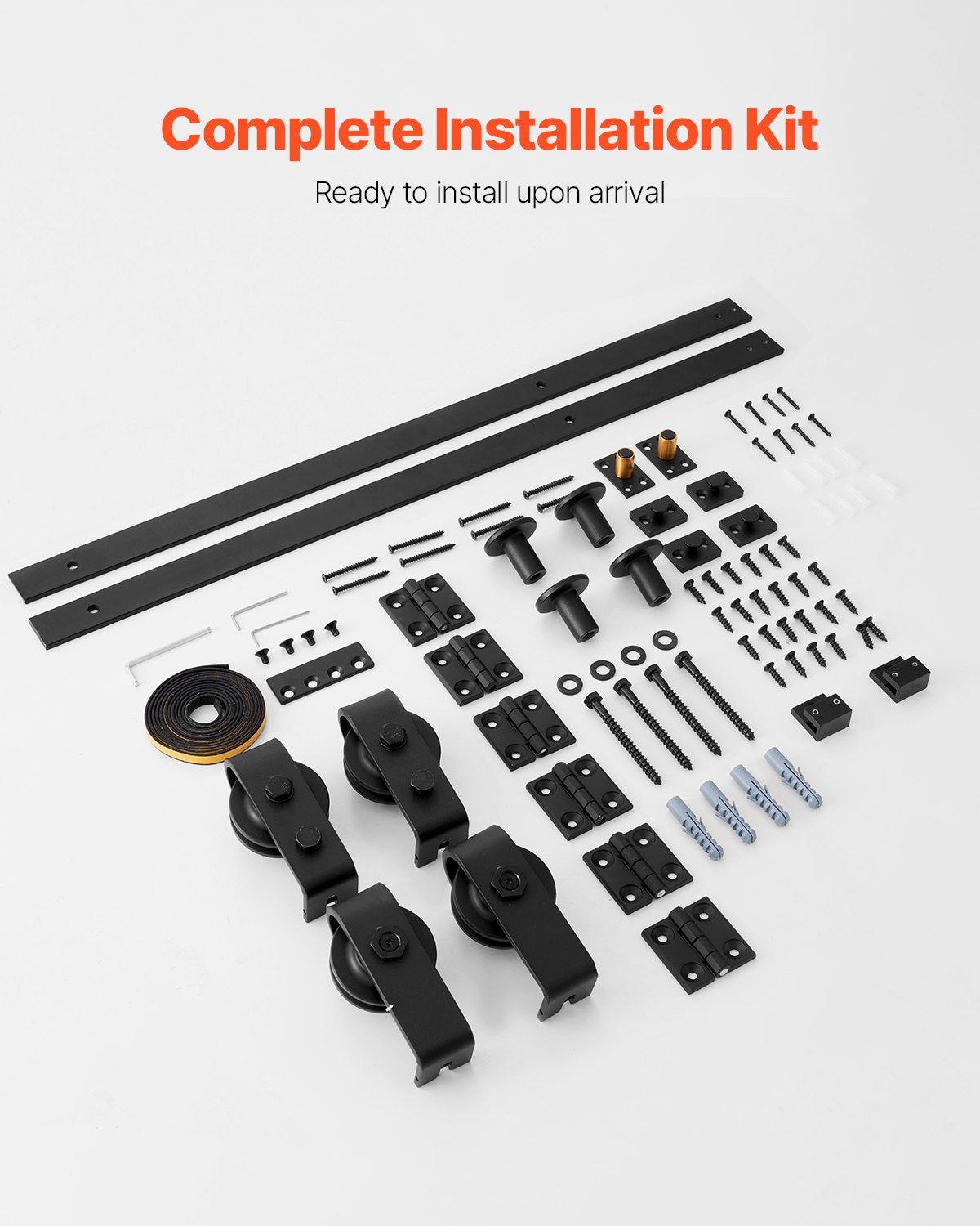 VEVOR Bi-Folding Sliding Barn Door Hardware Track Kit 60