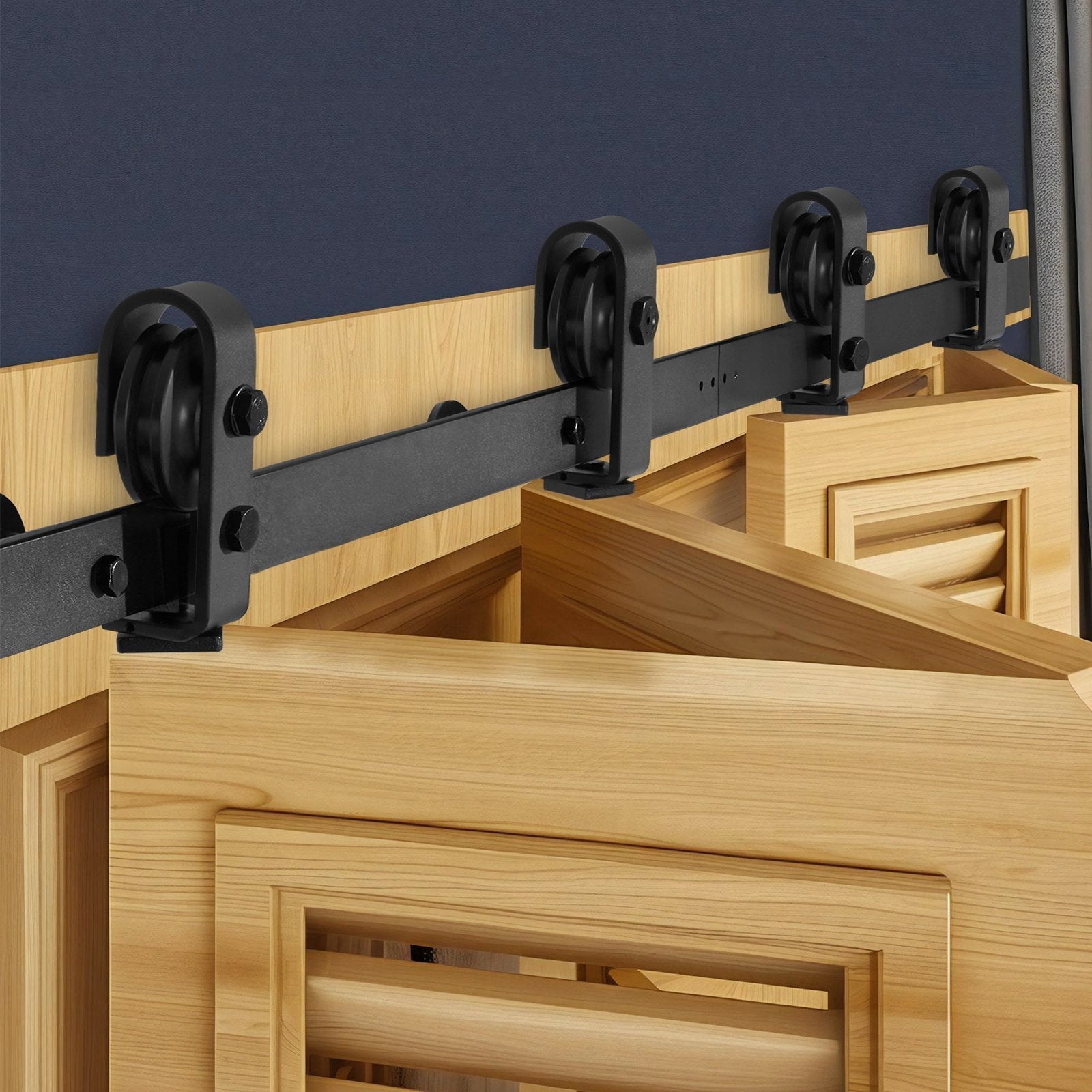 VEVOR Bi-Folding Sliding Barn Door Hardware Track Kit 60
