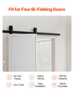 VEVOR Bi-Folding Sliding Barn Door Hardware Track Kit 52