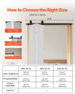 VEVOR Bi-Folding Sliding Barn Door Hardware Track Kit 52