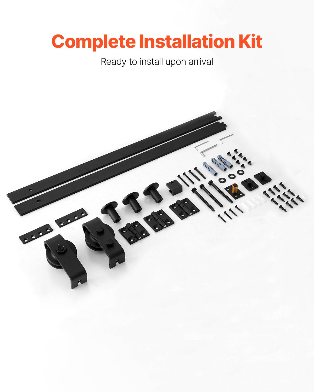 VEVOR Bi-Folding Sliding Barn Door Hardware Track Kit 52
