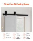 VEVOR Bi-Folding Sliding Barn Door Hardware Track Kit 36