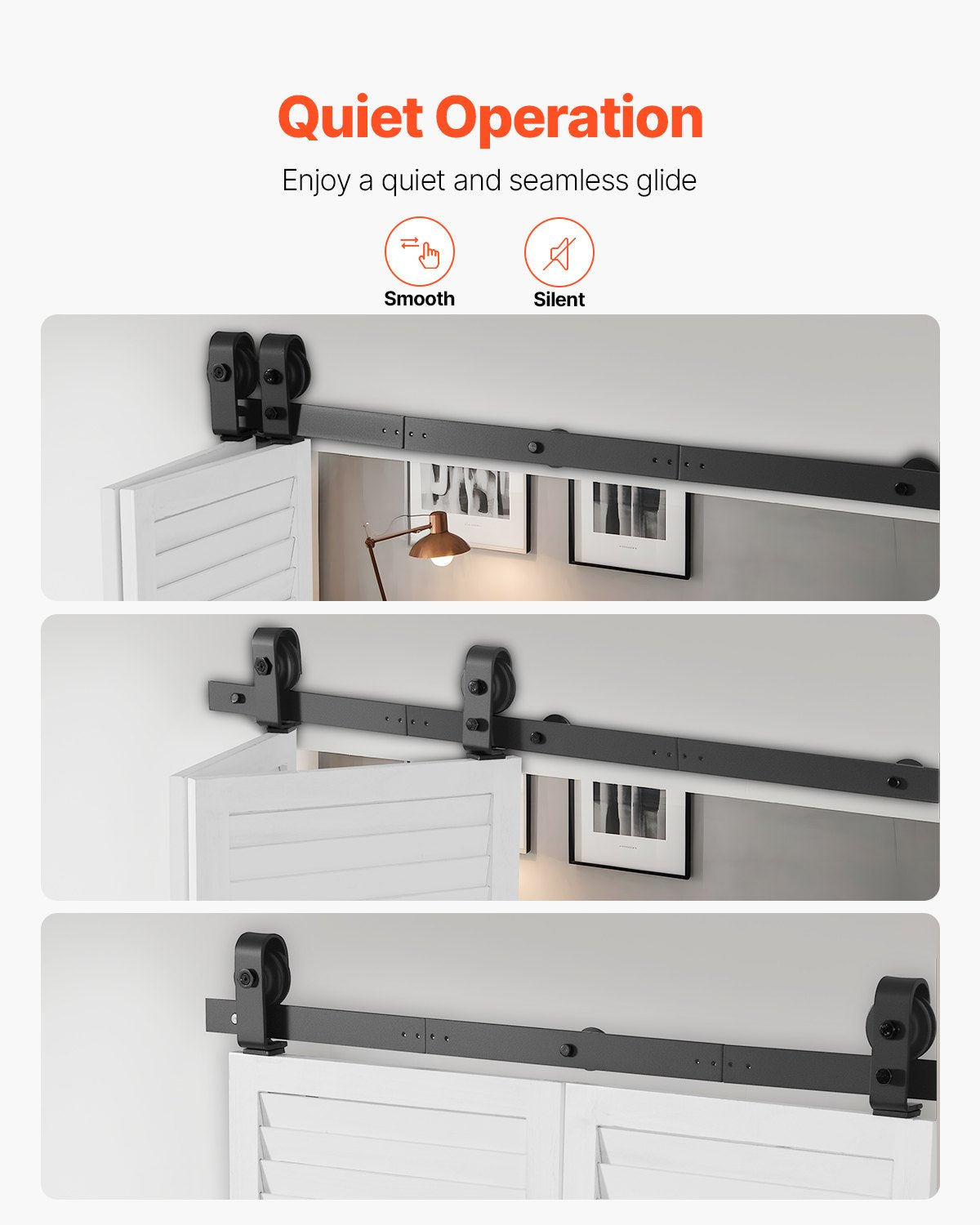 VEVOR Bi-Folding Sliding Barn Door Hardware Track Kit 40