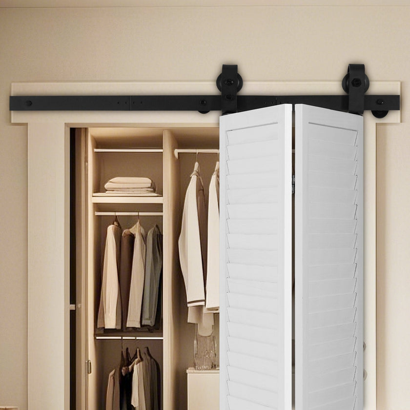 VEVOR Bi-Folding Sliding Barn Door Hardware Track Kit 40