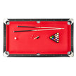 VEVOR Billiards Table, 7 ft Pool Table, Portable Foldable Space-Saving Table, Billiard Table Set Includes Balls, Cues, Chalks and Brush, Black with Red Cloth, Perfect for Family Game Room Kids Adults