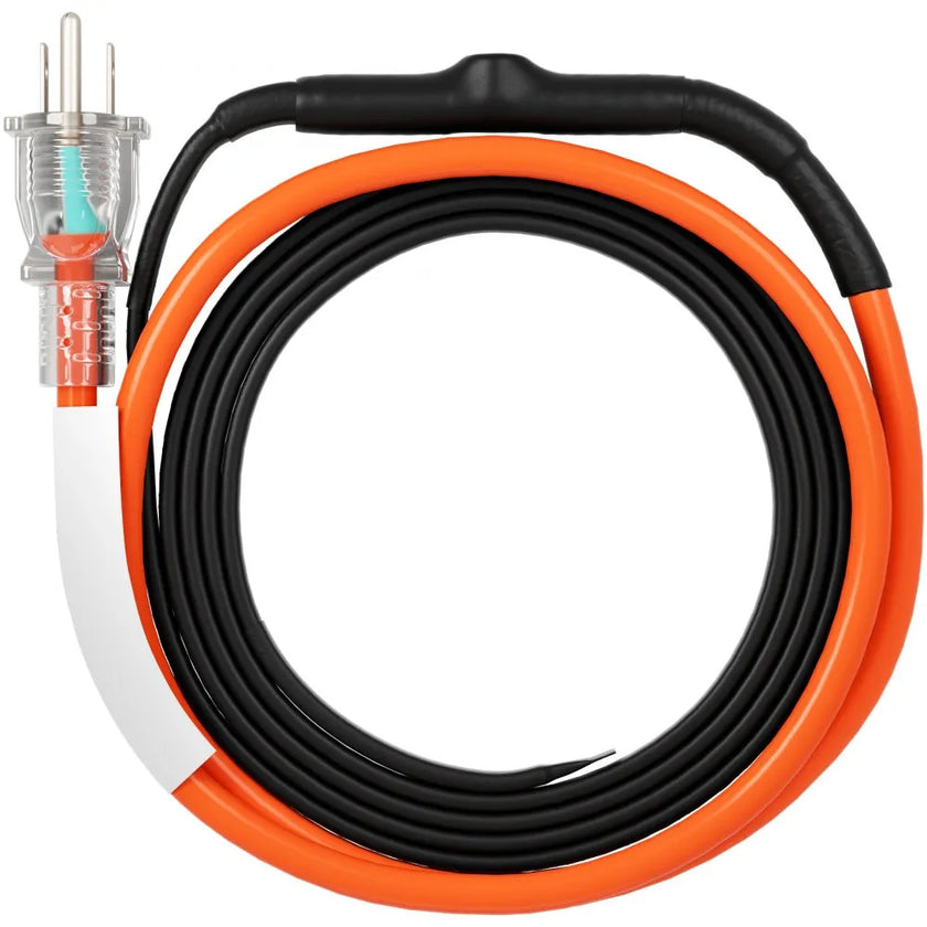 VEVOR Self-Regulating Pipe Heating Cable 3FT 5W/FT Heat Tape with Thermostat