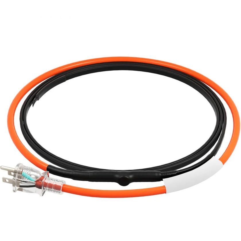 VEVOR Self-Regulating Pipe Heating Cable 3FT 5W/FT Heat Tape with Thermostat