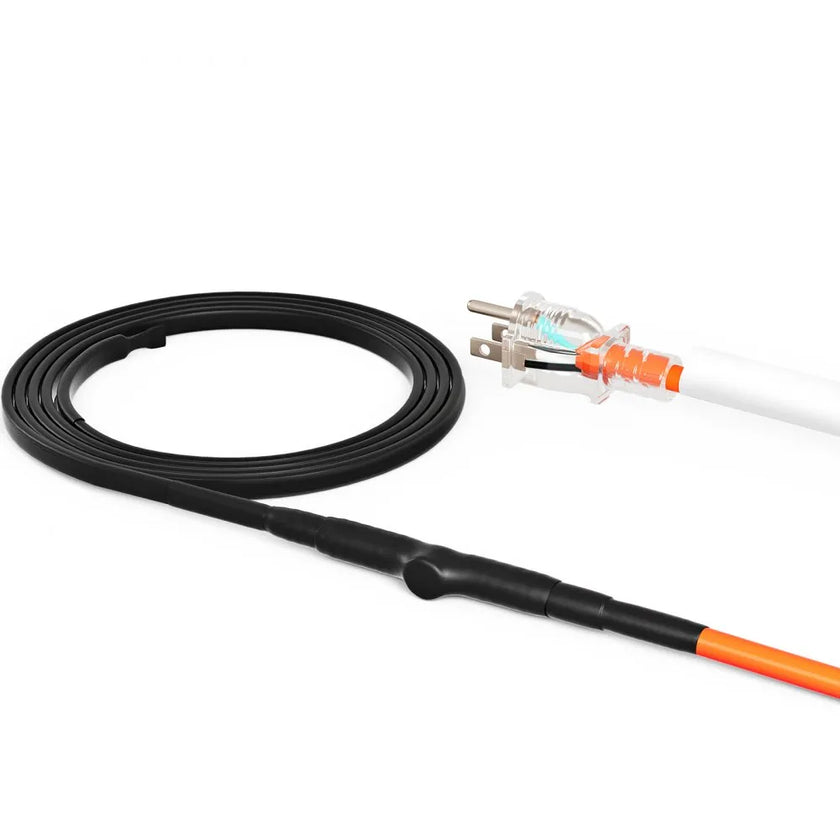 VEVOR Self-Regulating Pipe Heating Cable 3FT 5W/FT Heat Tape with Thermostat