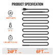 VEVOR Self-Regulating Pipe Heating Cable 24FT 5W/FT Heat Tape for Pipes Roof