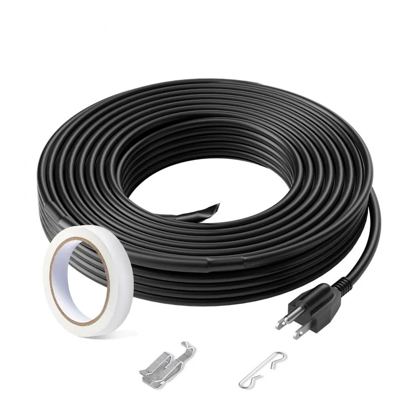VEVOR Self-Regulating Pipe Heating Cable 30FT 5W/FT Heat Tape for Pipes Roof