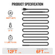 VEVOR Self-Regulating Pipe Heating Cable 12FT 5W/FT Heat Tape for Pipes Roof