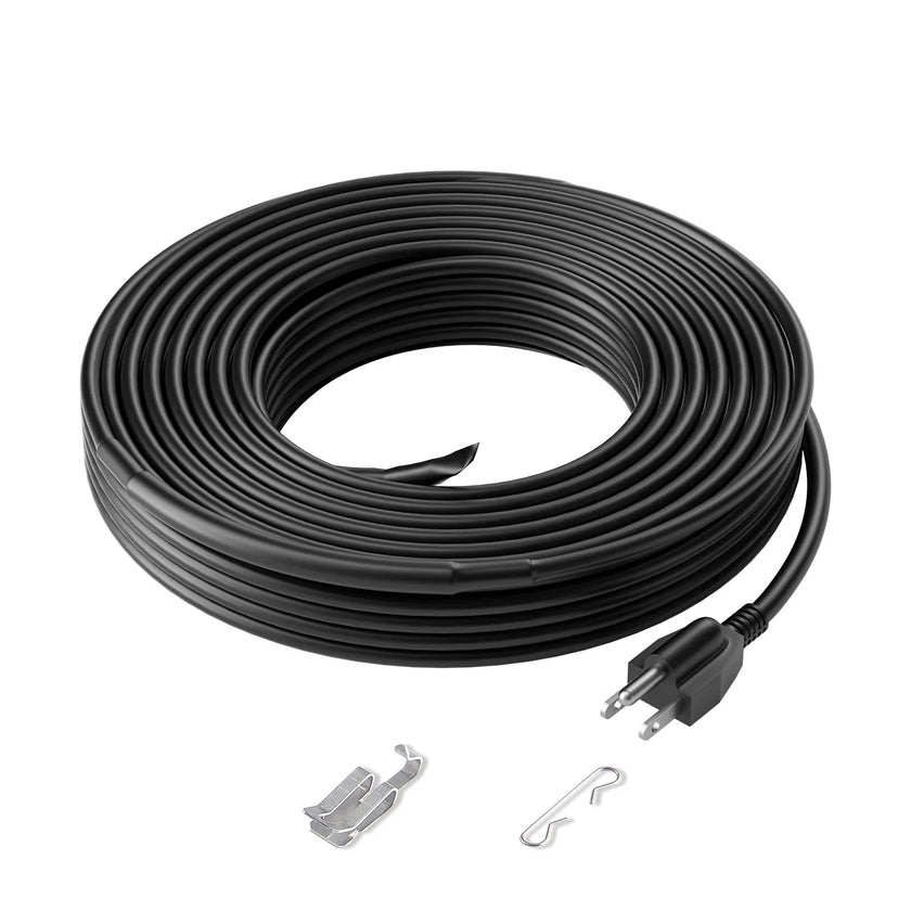 VEVOR Self-Regulating Pipe Heating Cable 50FT 5W/FT Heat Tape for Pipes Roof