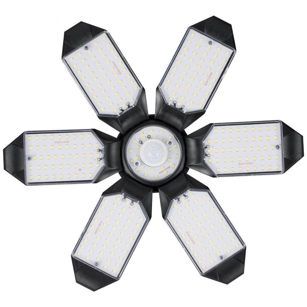 VEVOR LED Garage Light 15000LM 2 Packs Deformable Bright Shop Ceiling Light