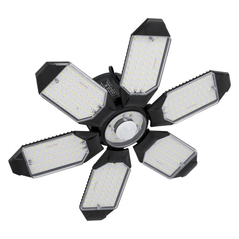 VEVOR LED Garage Light 15000LM 2 Packs Deformable Bright Shop Ceiling Light