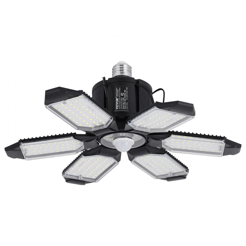 VEVOR LED Garage Light 15000LM 2 Packs Deformable Bright Shop Ceiling Light