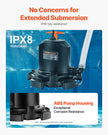 VEVOR Pool Cover Pump Submersible Swimming 1/2 HP 1575 GPH with 25 ft Power Cord