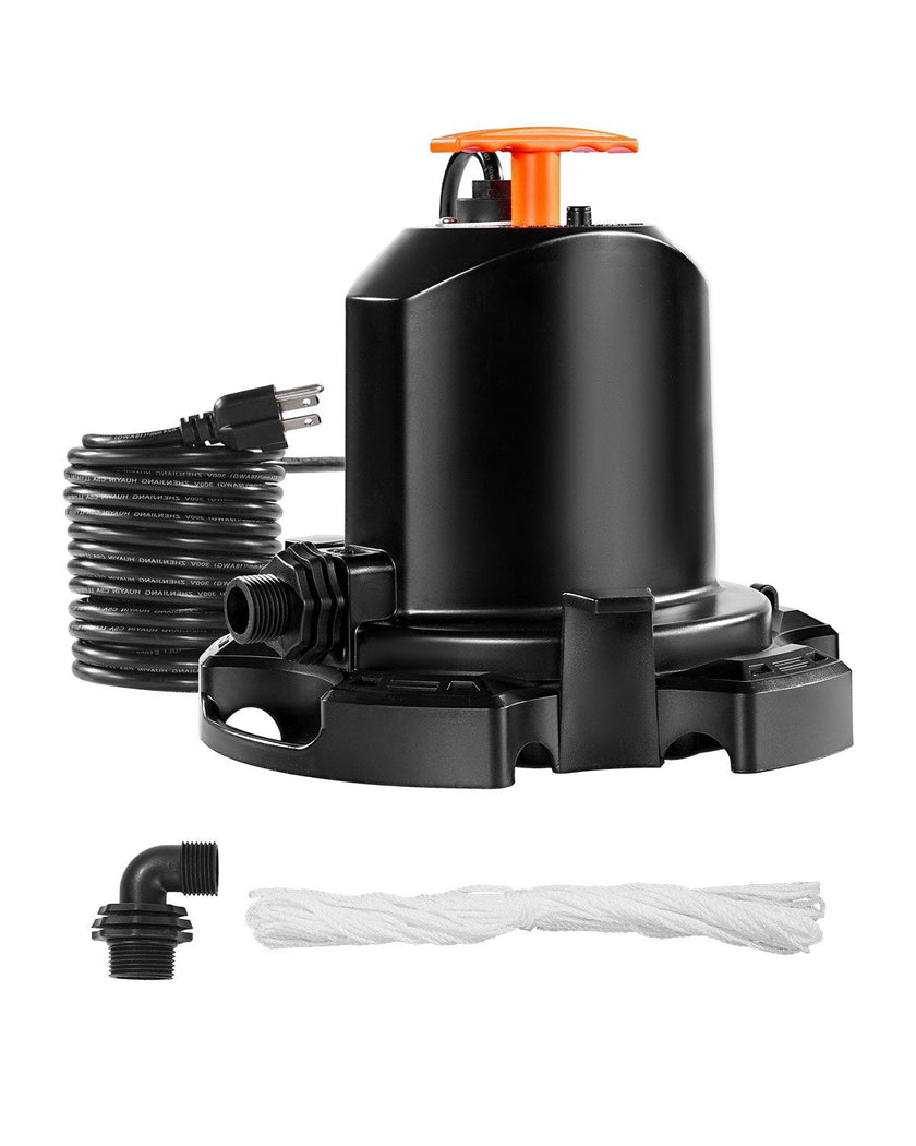 VEVOR Pool Cover Pump Submersible Swimming 1/2 HP 1575 GPH with 25 ft Power Cord