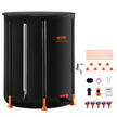 VEVOR Collapsible Rain Barrel 100 Gal Rain Catcher with Spigots and Overflow Kit