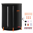 VEVOR Collapsible Rain Barrel 53 Gal Rain Catcher with Spigots and Overflow Kit