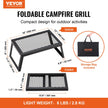 VEVOR Folding Campfire Grill, Heavy Duty Steel Mesh Grate, 18