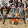 VEVOR Folding Campfire Grill, Heavy Duty Steel Mesh Grate, 22.4