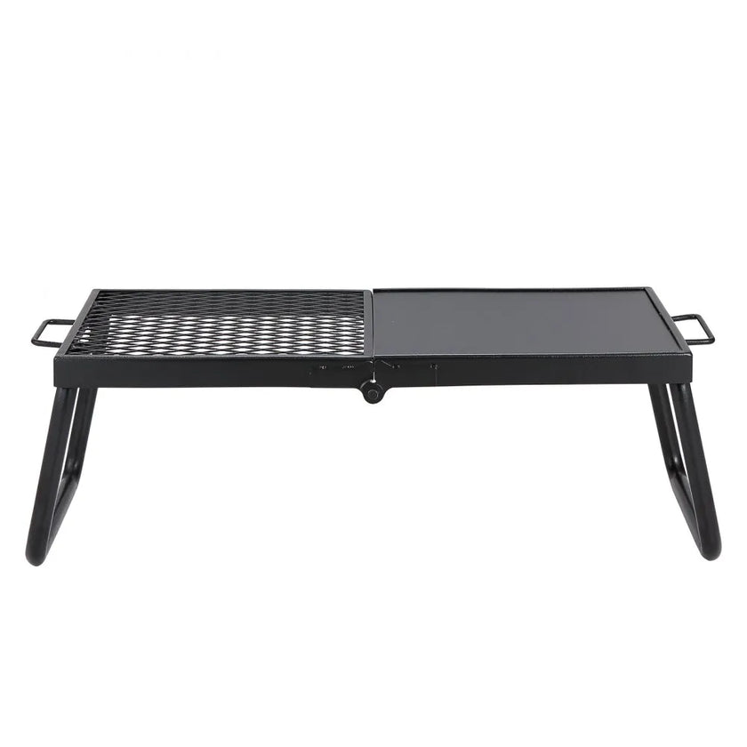 VEVOR Folding Campfire Grill, Heavy Duty Steel Mesh Grate, 22.4