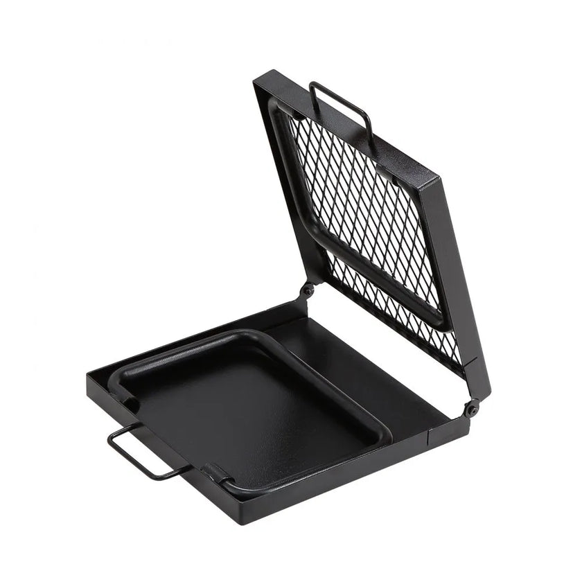 VEVOR Folding Campfire Grill, Heavy Duty Steel Mesh Grate, 22.4