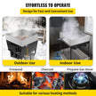 VEVOR Maple Syrup Evaporator Pan 24x24x7 Inch Stainless Steel Maple Syrup Boiling Pan for Boiling Maple Syrup