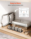 VEVOR Rectangle Chafing Dish, 9 Qt 2 Pack Stainless Steel Chafing Dish, Food Warmer Chafer Complete Set with Hollow Handle, 1 Food Tongs, Lid, Fuel Holder, Chafer Dishes for Banquet Party Wedding