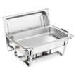 VEVOR Rectangle Chafing Dish, 9 Qt 2 Pack Stainless Steel Chafing Dish, Food Warmer Chafer Complete Set with Hollow Handle, 1 Food Tongs, Lid, Fuel Holder, Chafer Dishes for Banquet Party Wedding