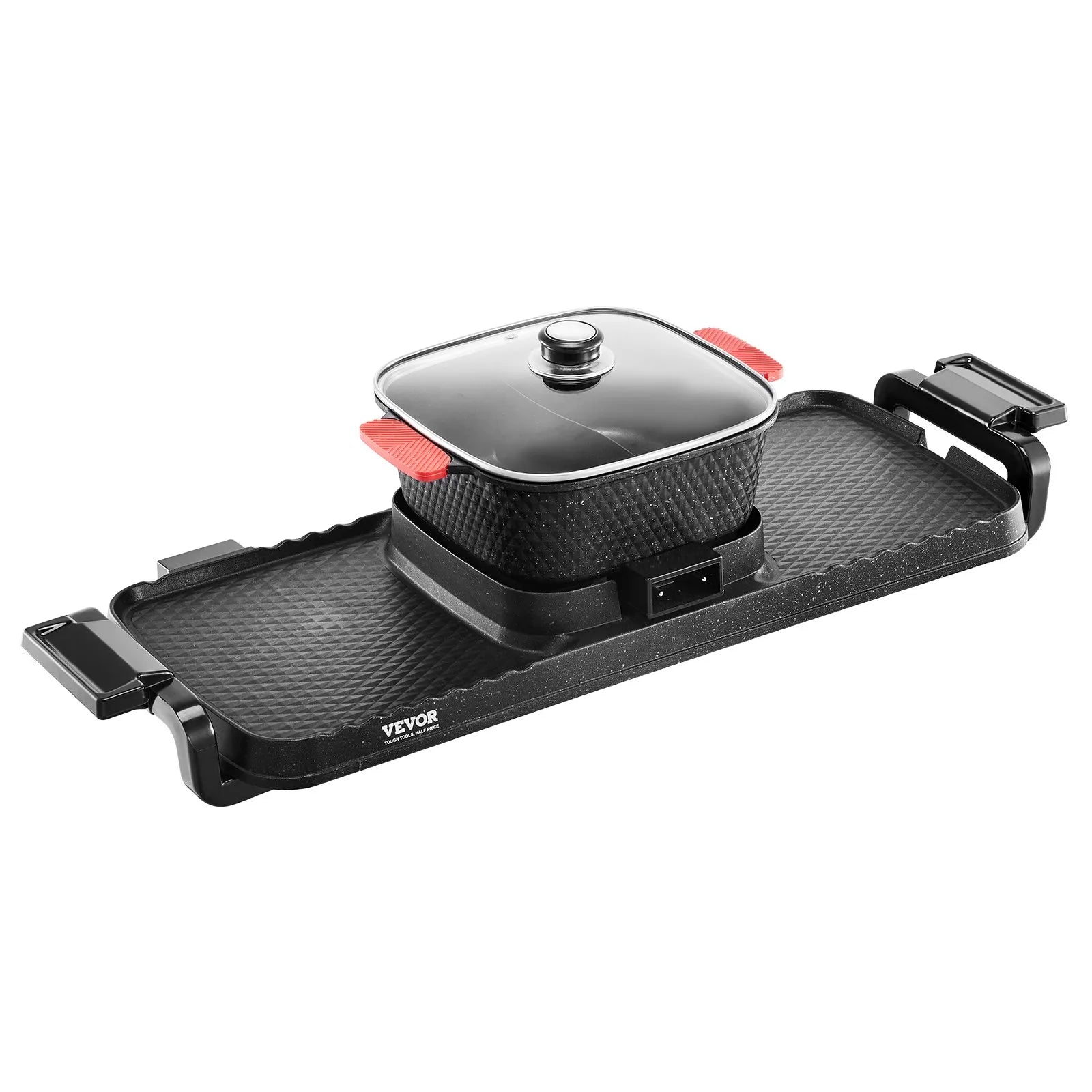 VEVOR Hot Pot with Grill 2300W 2-in-1 Electric Smokeless BBQ with Removable Pot