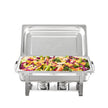 VEVOR Chafing Dish Buffet Set, 8 Qt 6 Pack, Stainless Chafer with 6 Full Size Pans, Rectangle Catering Warmer Server with Lid Water Pan Folding Stand Fuel Holder Tray Spoon Clip, at Least 8 People Eac