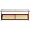 VEVOR Rattan Coffee Table Z-Shaped Rattan Coffee Table 1-Tier for Living Room