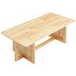 VEVOR Rattan Coffee Table Rectangle Rattan Coffee Table 1-Tier for Living Room