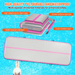 VEVOR Gymnastics Air Mat, 4 inch Thickness Inflatable Gymnastics Tumbling Mat, Tumble Track with Electric Pump, Training Mats for Home Use/Gym/Yoga/Cheerleading/Beach/Park/Water, 10 ft, Pink