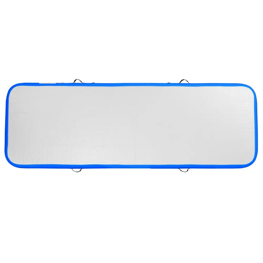 VEVOR Gymnastics Air Mat, 4 inch Thickness Inflatable Gymnastics Tumbling Mat, Tumble Track with Electric Pump, Training Mats for Home Use/Gym/Yoga/Cheerleading/Beach/Park/Water, 10 ft, Blue