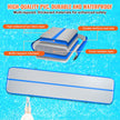 VEVOR Gymnastics Air Mat, 4 inch Thickness Inflatable Gymnastics Tumbling Mat, Tumble Track with Electric Pump, Training Mats for Home Use/Gym/Yoga/Cheerleading/Beach/Park/Water, 13 ft, Blue