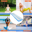 VEVOR Gymnastics Air Mat, 4 inch Thickness Inflatable Gymnastics Tumbling Mat, Tumble Track with Electric Pump, Training Mats for Home Use/Gym/Yoga/Cheerleading/Beach/Park/Water, 13 ft, Blue