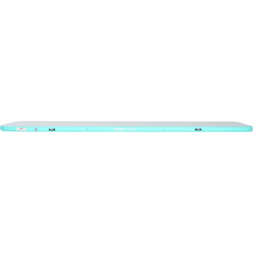 VEVOR Gymnastics Air Mat, 4 inch Thickness Inflatable Gymnastics Tumbling Mat, Tumble Track with Electric Pump, Training Mats for Home Use/Gym/Yoga/Cheerleading/Beach/Park/Water, 16 ft, Mint Green