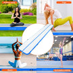 VEVOR Gymnastics Air Mat, 4 inch Thickness Inflatable Gymnastics Tumbling Mat, Tumble Track with Electric Pump, Training Mats for Home Use/Gym/Yoga/Cheerleading/Beach/Park/Water, 20 ft, Blue