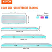 VEVOR Gymnastics Air Mat, 4 inch Thickness Inflatable Gymnastics Tumbling Mat, Tumble Track with Electric Pump, Training Mats for Home Use/Gym/Yoga/Cheerleading/Beach/Park/Water, 10 ft, Mint Green