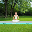 VEVOR Gymnastics Air Mat, 4 inch Thickness Inflatable Gymnastics Tumbling Mat, Tumble Track with Electric Pump, Training Mats for Home Use/Gym/Yoga/Cheerleading/Beach/Park/Water, 10 ft, Mint Green