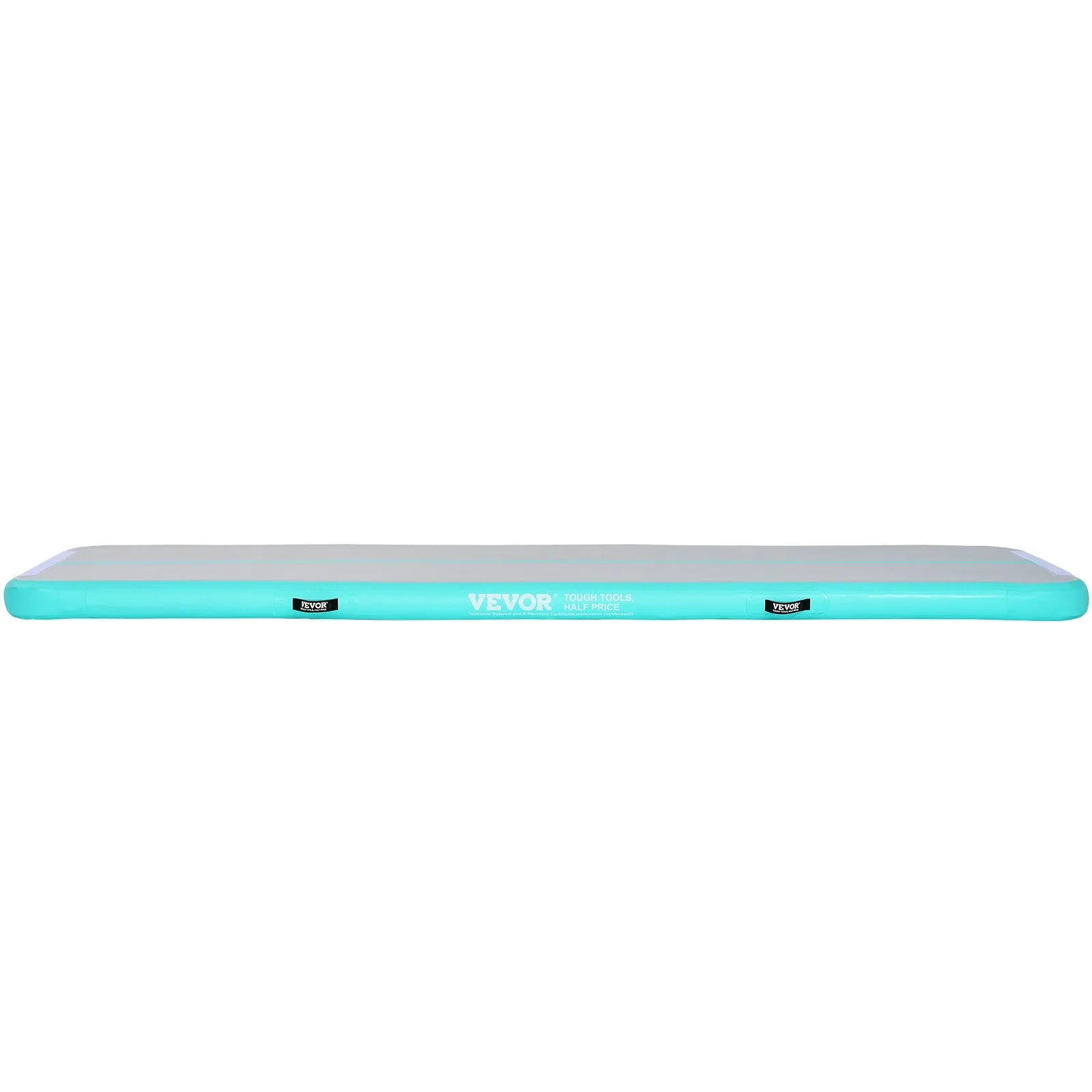 VEVOR Gymnastics Air Mat, 4 inch Thickness Inflatable Gymnastics Tumbling Mat, Tumble Track with Electric Pump, Training Mats for Home Use/Gym/Yoga/Cheerleading/Beach/Park/Water, 10 ft, Mint Green