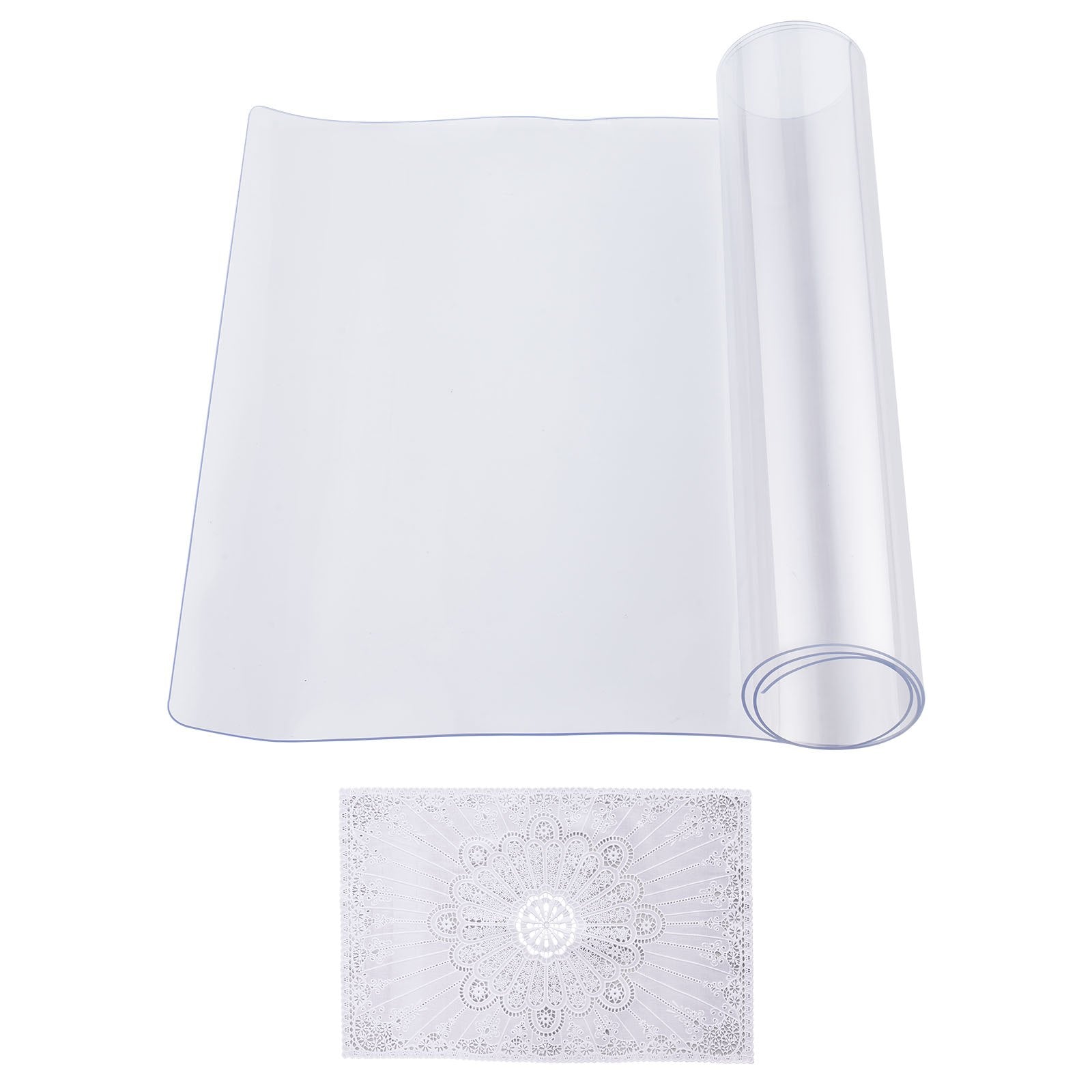 VEVOR PVC Table Protector 16x32 Inch Clear Plastic Desk Protector 1.5mm Thick